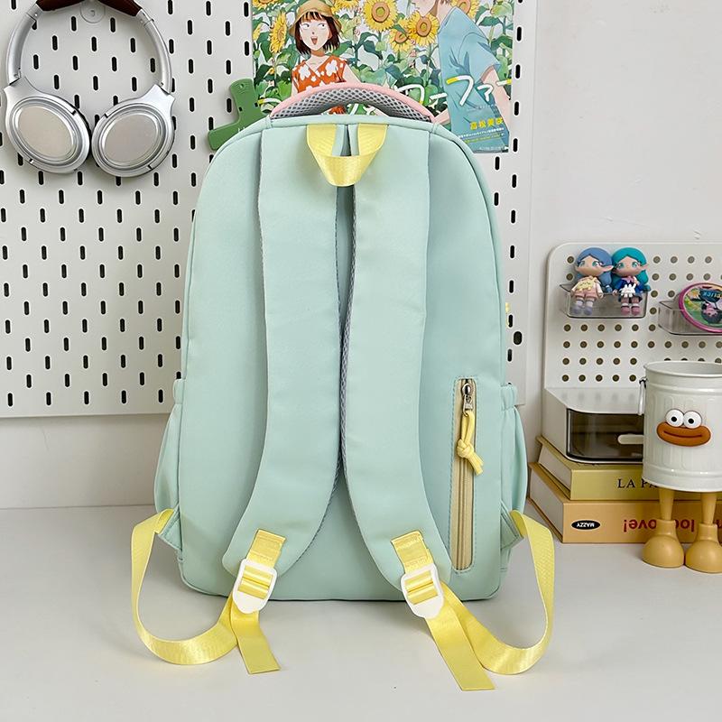 Small fresh schoolbag college backpack multi-compartment anti-theft design female junior high school student schoolbag
