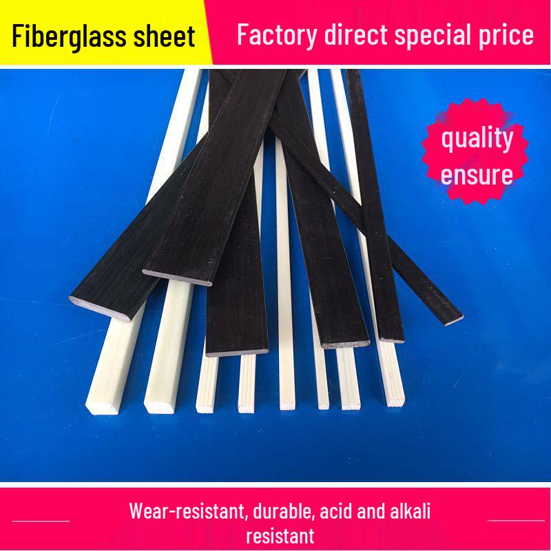 Fiberglass Reinforced Plastic Bar: High-Temperature Insulating Square Strip 4mm thick * 4mm wide * 1m long