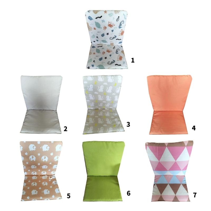 Infant Dining Chair Cushion Soft Comfortable Fabric Fun Solid/Cartoon Pattern Pad Nonslip Safe for Baby and Toddler