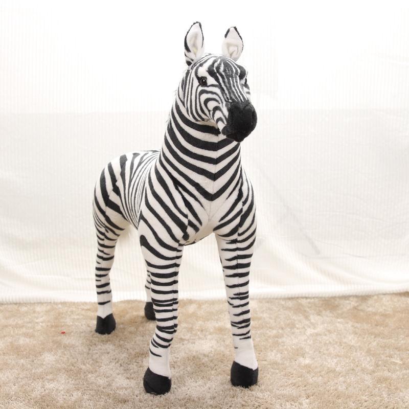 Zebra Plush Animal Crosing Soft Giant Stuffed Horse Realistic Hukelma Sweaty Lusama Plushie Toy Doll For Kid Gift Cuddly Fluffy Huggable Kawaii