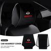 Car Headrest Cover Seat Head Pillow Neck Headrest Cover Car Stying for Nissan X-trail Qashqai Note Juke Sentra Patrol Navara Mic