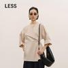 Less 2026 Spring Ruffle Collar Loose Straight Long Sleeve Shirt
