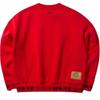 Li Ning Sports Fashion Series Daily Prosperity Collection Round Neck Pullover Loose Printed Sweatshirt Unisex Sweatshirt Cinnabar-Red AWDQ138-1
