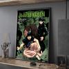 Amine Jujutsu Kaisen DIY Sticky Poster Fancy Wall Sticker for Living Room Bar Decoration Wall Decor