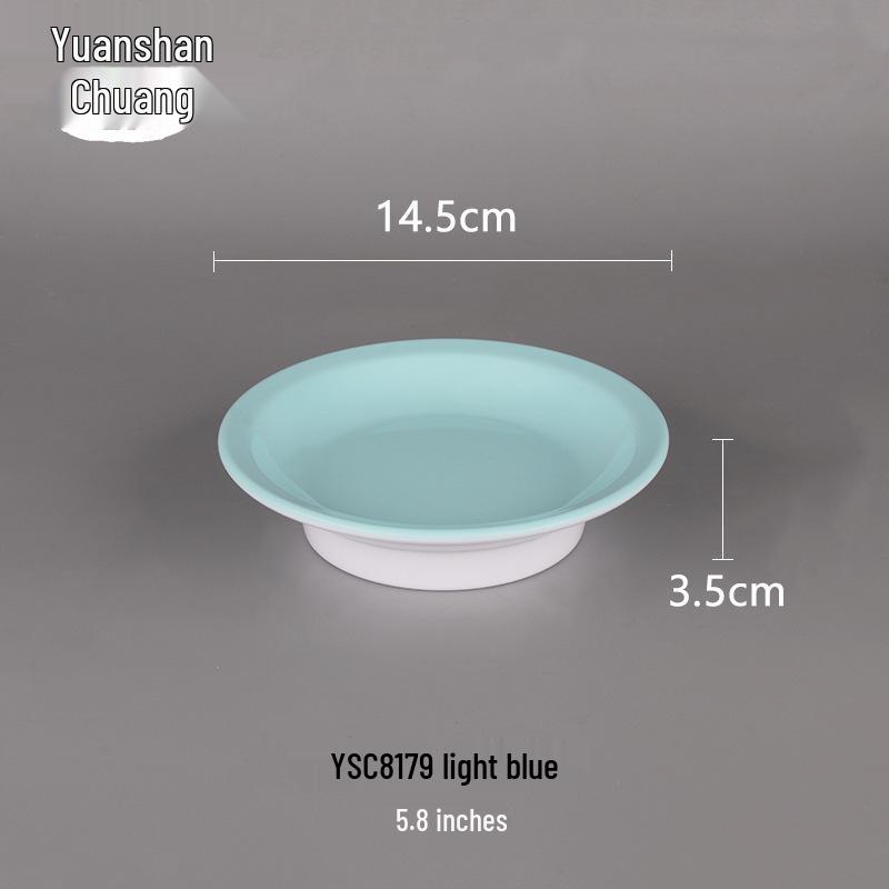 Creative Solid Color Melamine Plate – Faux Porcelain Round Tableware for Home or Hotel Use