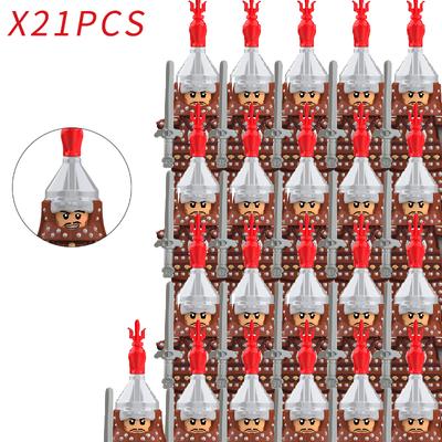 Soldados da Dinastia Ming Armas Figura de Ação Acessórios Capacete Armadura Medieval Blocos de Construção Tijolos Brinquedos Para Crianças Presentes