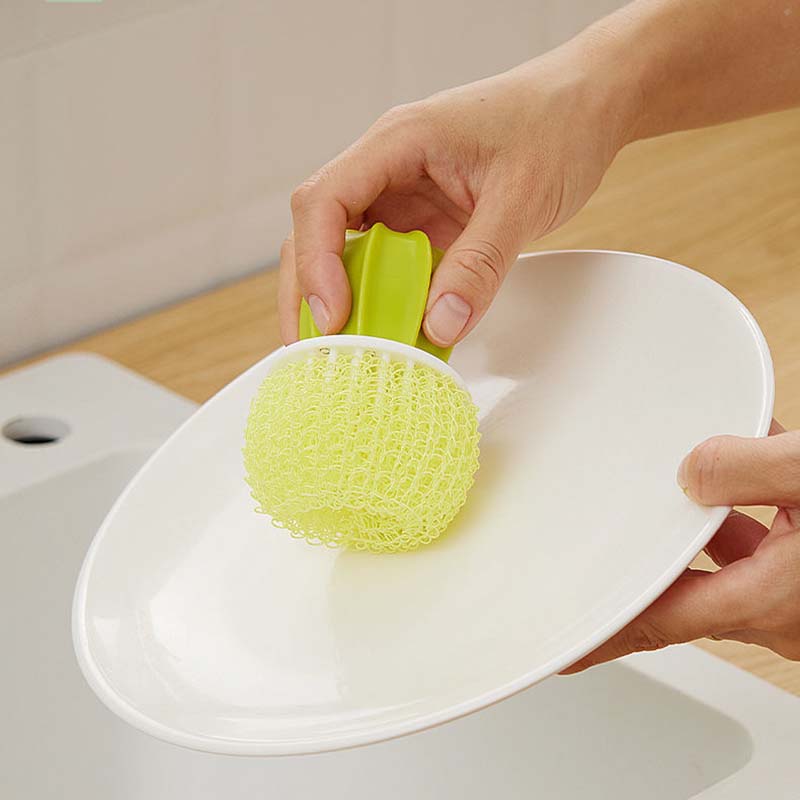 Cactus Nano Cleaner Ball Pot Wash Brushes Pan Bowl Brush Kitchen Cleaning Dish Bowl Cleaner Washing Sponge Drain Pot Household Cleaning Tools Brush