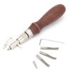 7 In 1 Multifunction Edge Beveller Groover Handle Leather Creaser Edge Trimming Tool