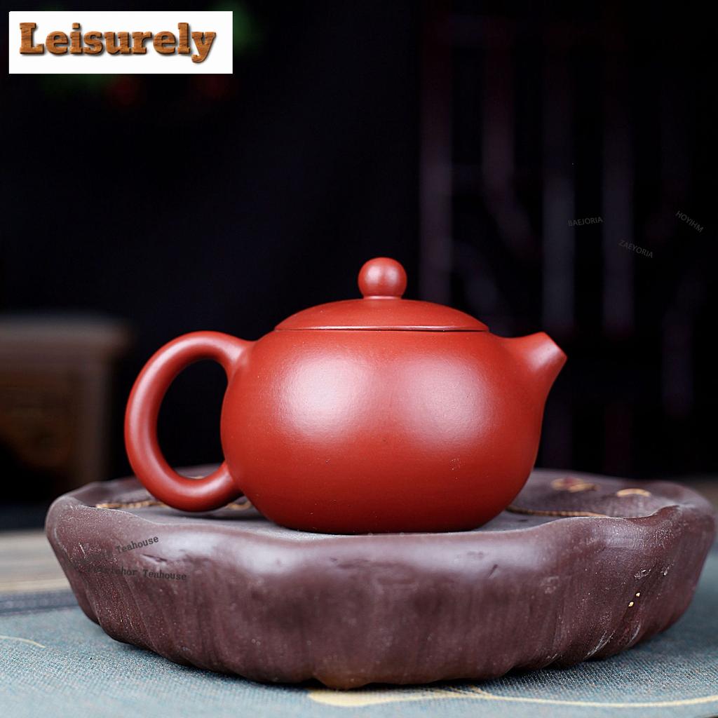 HOYIHM 111ml Yixing Purple Clay Teapots Handmade Nine-tailed Fox Xishi Pot Raw Ore Dahongpao Mud Kettle With Infuser Zisha Tea