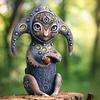 New Creatures Fantasy World Resin Statue Home Decor Handmake Three-Eyed Alien Garden Ornaments Decoration Figurine Artifact Gift