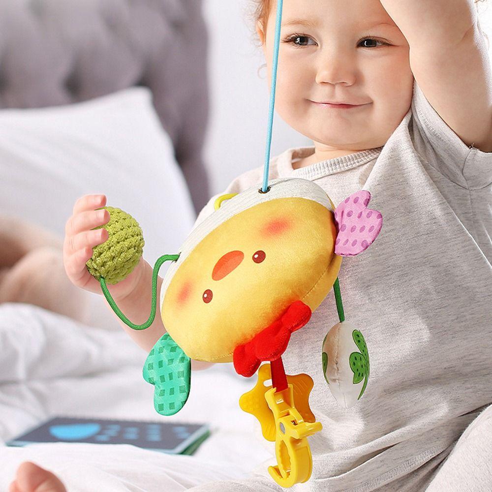 Distorting Mirror Baby Pull String Toys Crab-shaped Stroller Hanging Ornaments  Travel