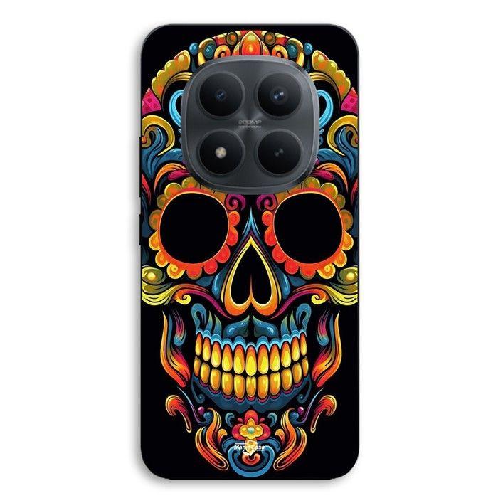 Phone Case - MANIACASE - Xiaomi Redmi Note 15 Pro Plus 5G - TPU Silicone - Colorful Calavera Skull - Black