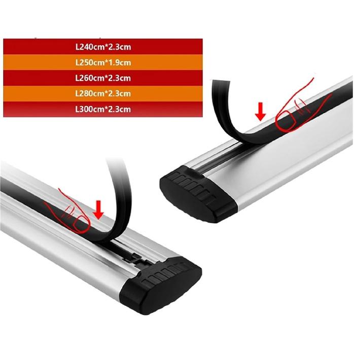 Universal The Car Roof Rack Crossbar Sealing Rubber Strip Reduce Wind Resistance and Noise Used Compatible with