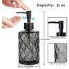 2 Pcs Glass Soap Dispenser Set for Bathroom, 11oz. Glass Soap Bottles with Plastic Pump, Kitchen Dish Soap Dispenser Set, Hand-Pump Dispenser for