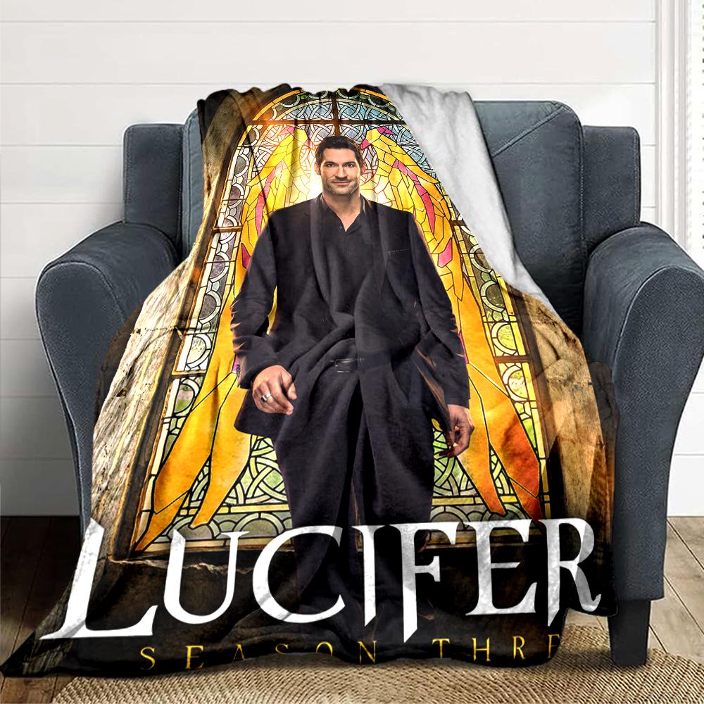 Lucifer Season Three Teaser Blanket Soft Throw Blanket For Home Bedroom Bed Sofa Travel Office Solid Christmas Blanket