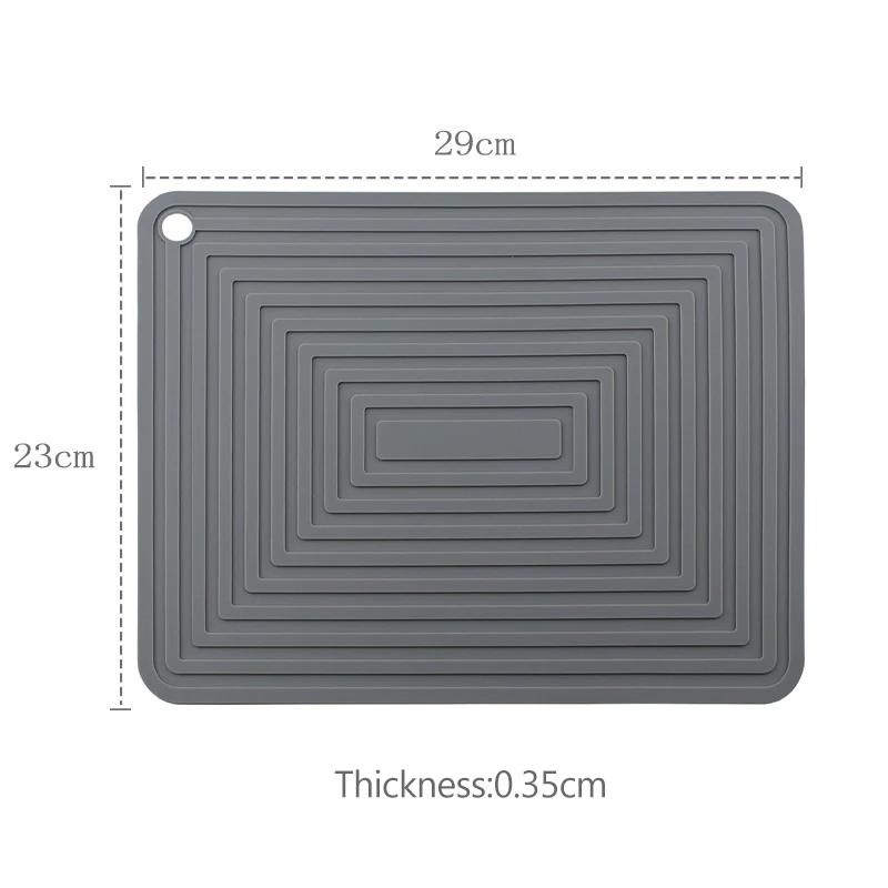 Kitchen Silicone Dish Pot Draining Mat Heat Resistant Tableware Thickened Cushion Pad Dinnerware Table Placemat Coaster