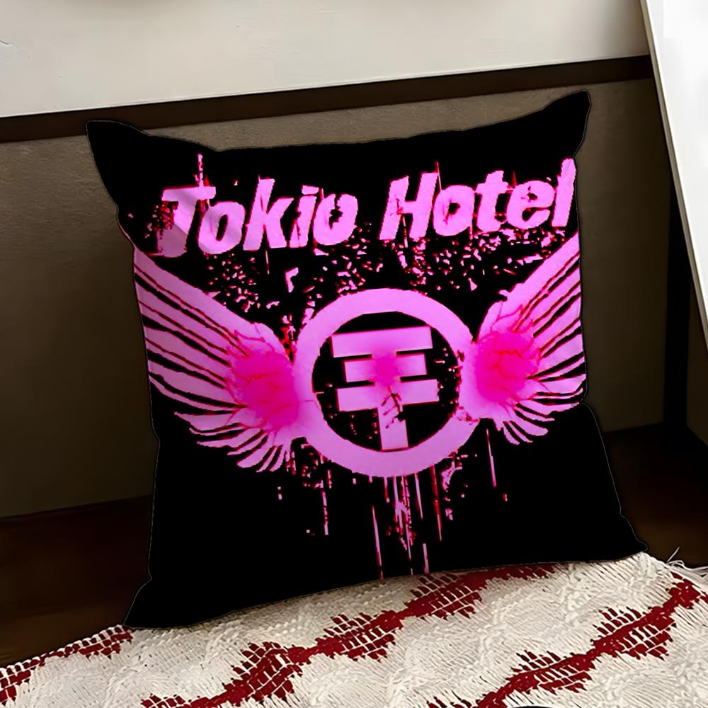 Band TTokio HHotel Cushion Cover Reversible Soft Durable Pillow Cover Home  Car MultiScene Use for Daily Comfort