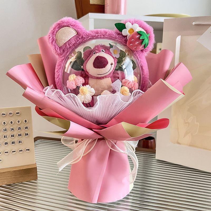 Christmas Strawberry Bear Bouquet: Adorable Gift for Girls, Girlfriends, and Best Friends