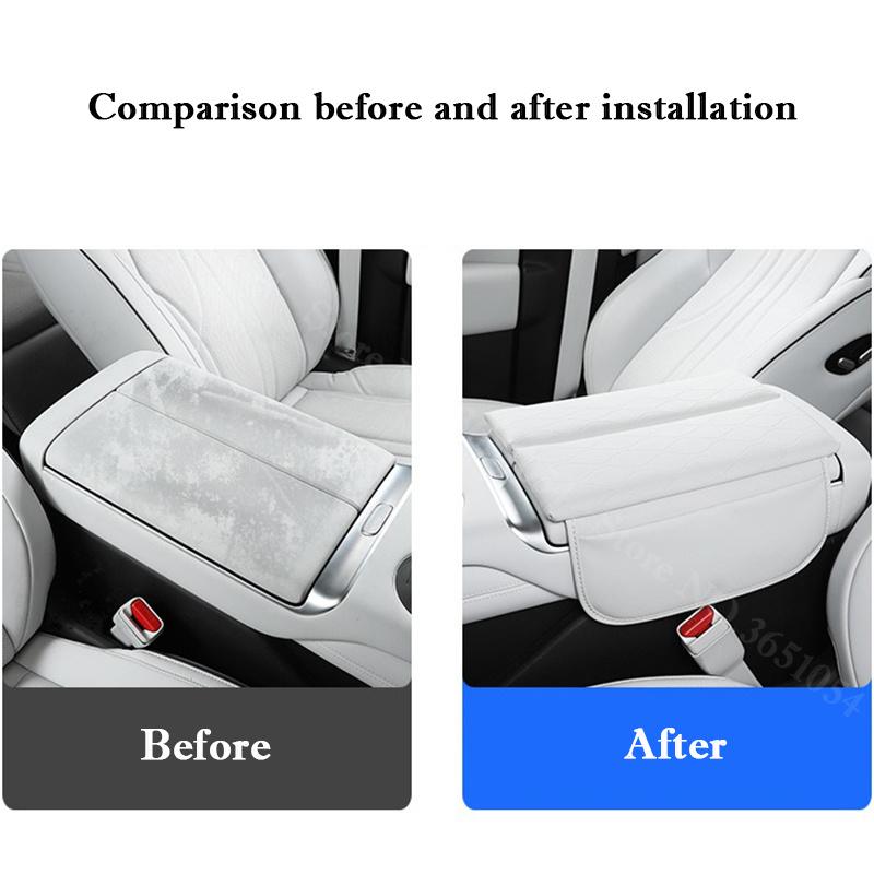 For Xpeng X9 Xiaopeng X9 Car Styling Armrest Cover Interior Center Console Armrest Box Protective Pad Leather Cushion Mat