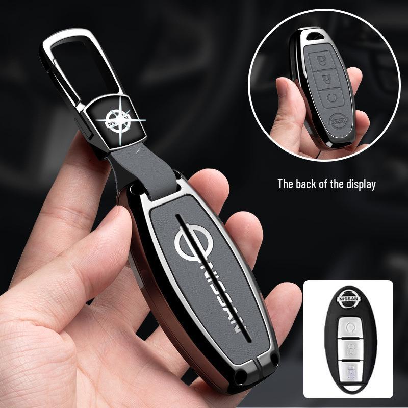 Metal Keychain Cover for Nissan Qashqai, X-Trail, Tiida, Kicks, Murano, Sylphy, Terra