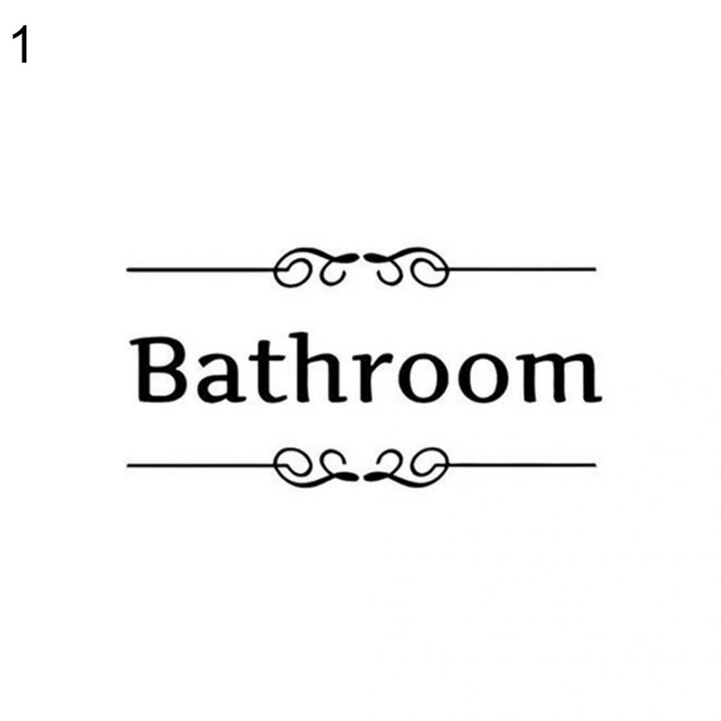 Removable Waterproof Bathroom Toilet Door Wall Decal Sticker Home DIY Decor