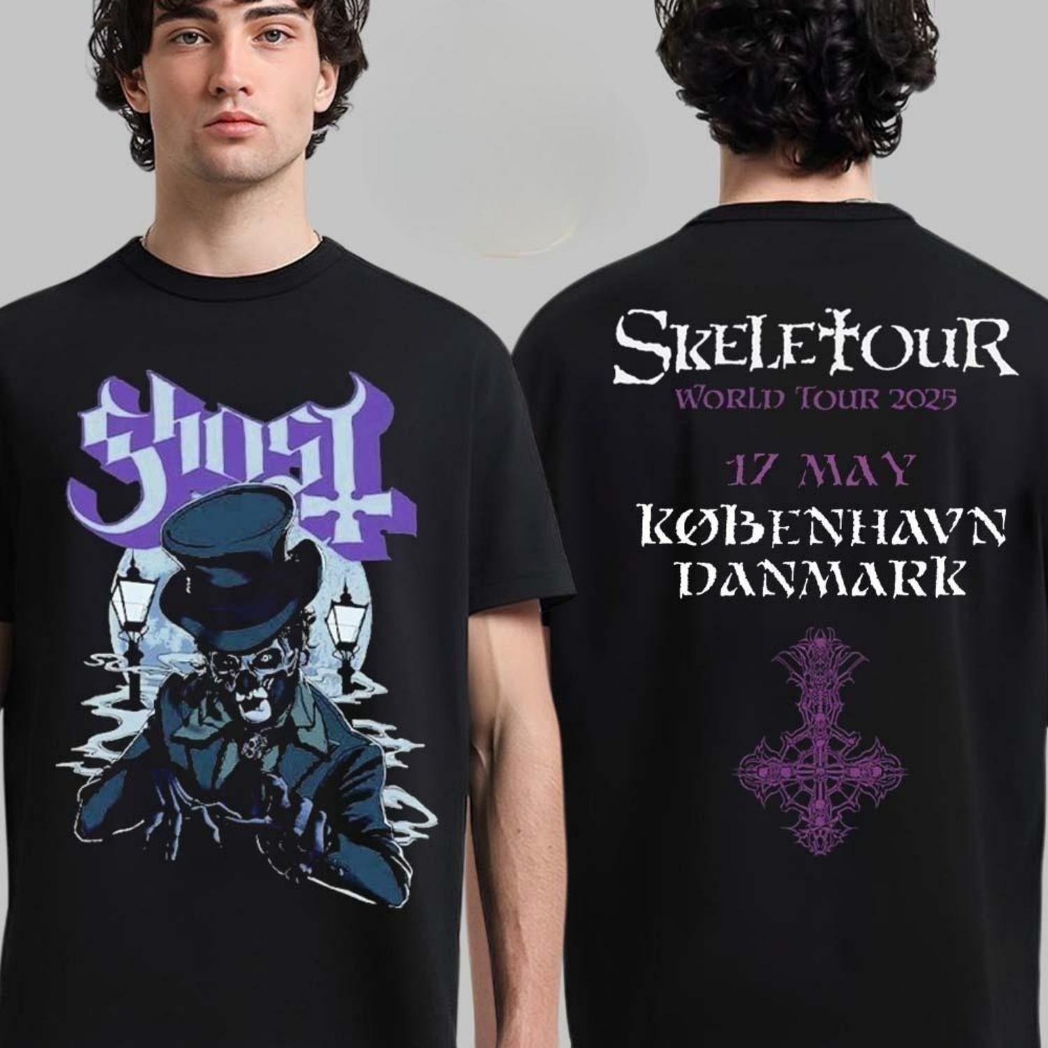 

Ghost Skeletour World Tour 2025 Exclusive Pop Up Shop In Hannover Deutschland DE May 15 2025 Two Sided Unisex T-Shirt XXXXXL чорний