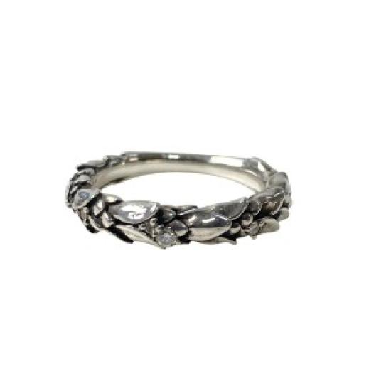 

USED Bloody Mary Ladies Snowdrop Diamond Ring Size 17 срібний