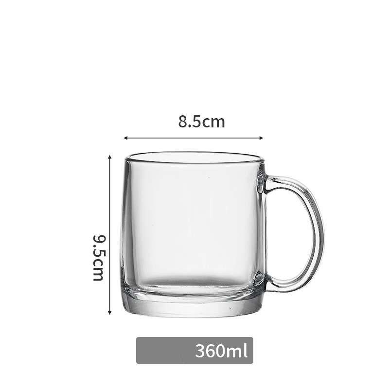 Durable And Heat Resistant Glass Mug With Handle For Home Office And Restaurant Use 330ml