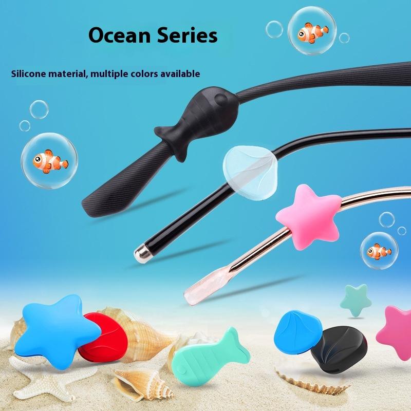 5Pairs Silicone Fish Shells Anti Slip Ear Hook Eyeglass Eyewear Accessories Eye Glasses Grip Fixed Rings Temple Tip Holder
