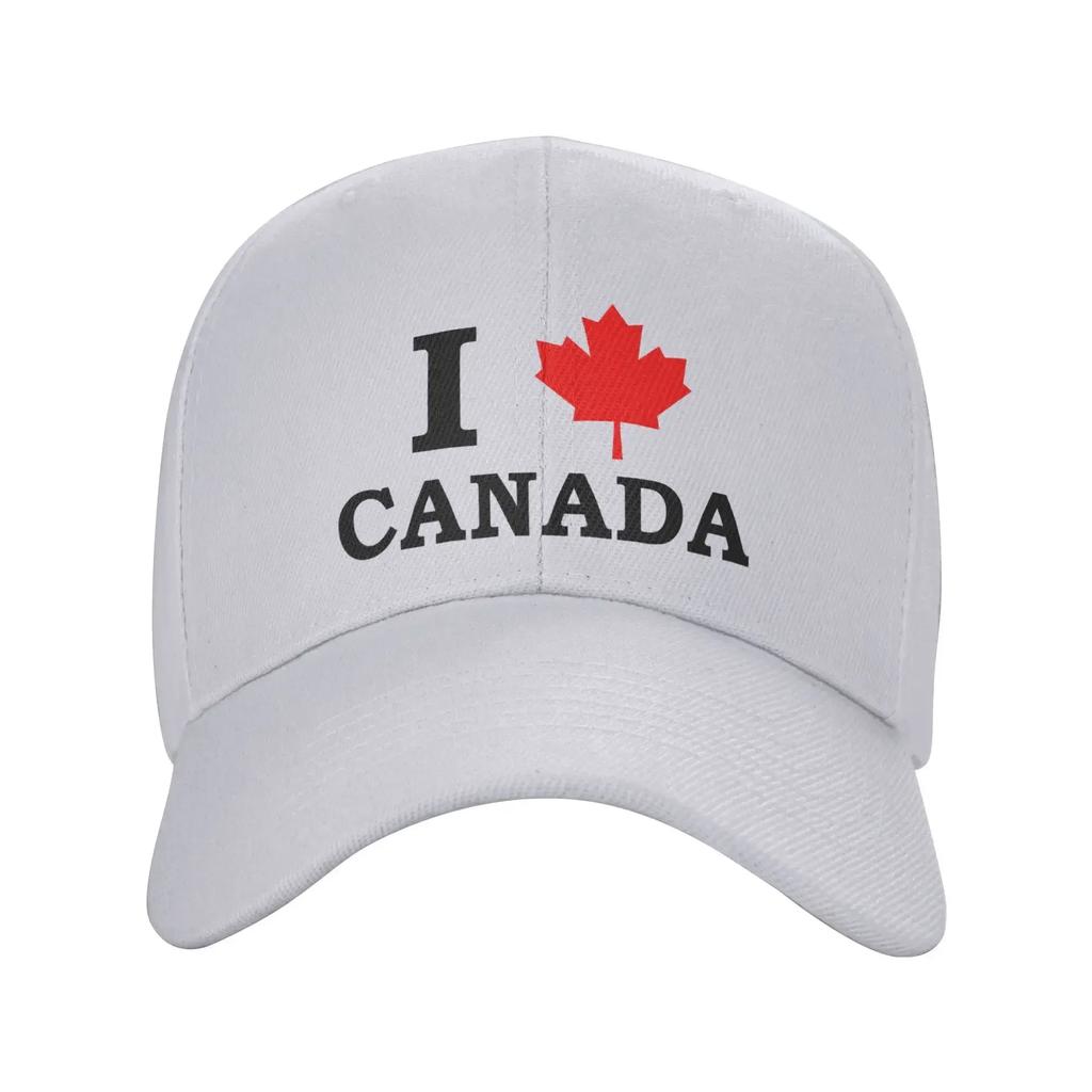 Personalized I Love Canada Pride Baseball Cap Sun Protection Unisex Women's Adjustable Canadian Flag Dad Hat Autumn