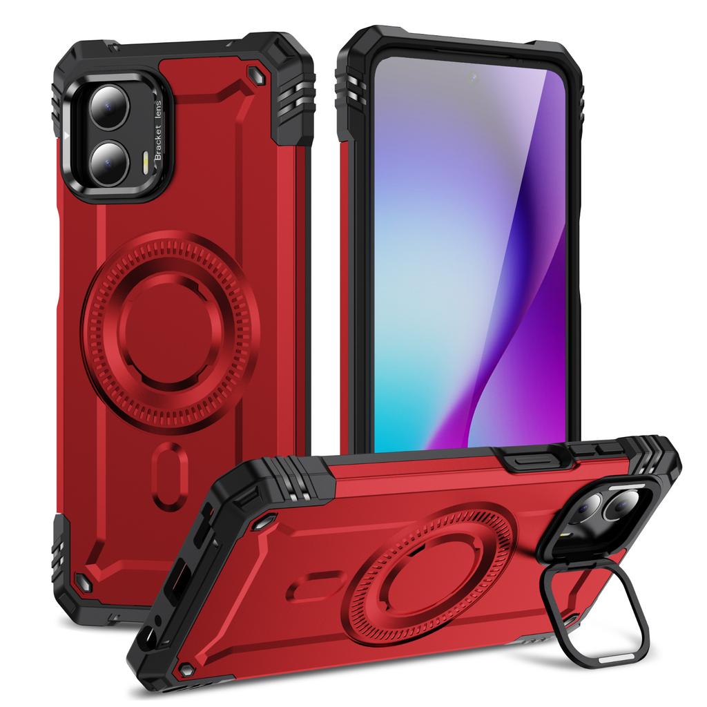 Militärische Handyhülle für G 5G Sturzsicher Magnetisch Versteckte Objektivhalterung aus Aluminiumlegierung Handyhülle