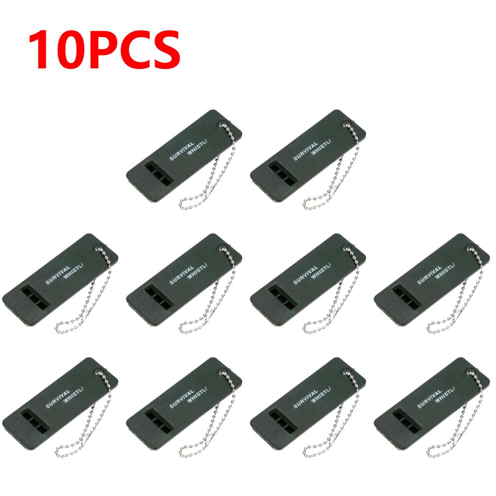 1-10pcs High Decibel 3-Frequency Whistle Outdoor Emergency Survival Whistle for Camping, Hiking, Hunting Rescue First Aid Tool