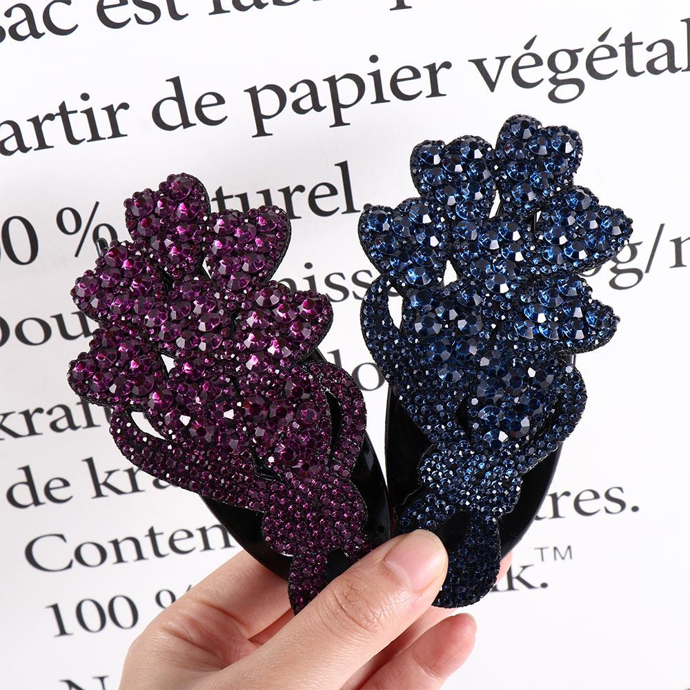 Temperament Lady Rhinestone Women Hair Claw Duckbill Clip Korean Style Hair Clip Hair Accessories