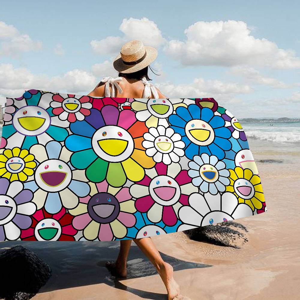 Art T-Takashi Microfiber Blanket Quick Drying Beach Towels Oversized Printing Super Absorbent Pool Towel Blanket