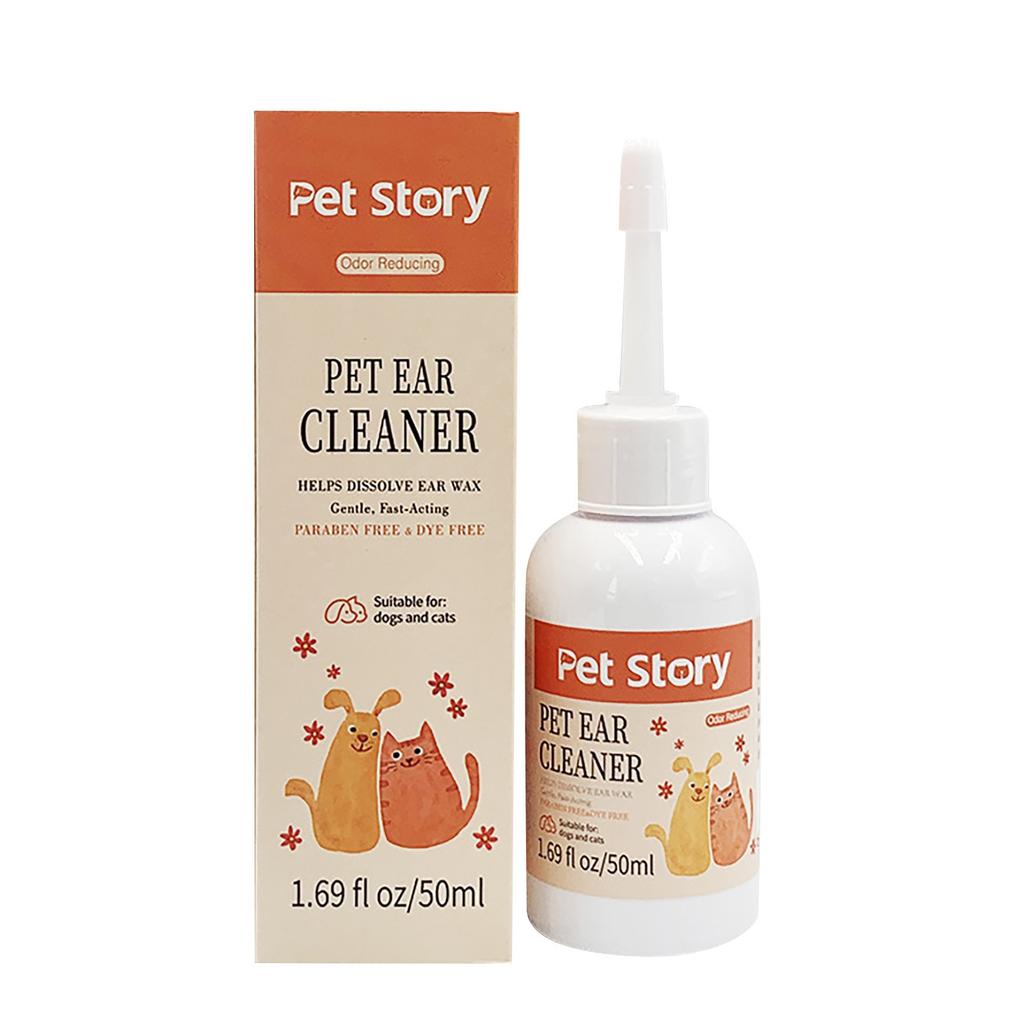 Cat Ear Cleanser Dog Ear Cleanser Pet Ear odstraňovač roztočů ušní kapky pro kočky a psy Clean Ears 50 ml
