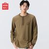 Men's Waffle Knit Relaxed Fit Long Sleeve T-Shirt