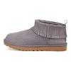 UGG Ultra Mini Fringe Bling Warm Wrap Non-Slip Vintage Tassel Plush Ankle Snow Boots Women Boots Purple Gray 1121576-SHA
