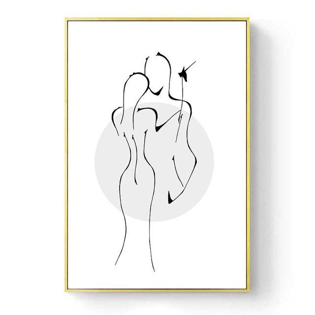 

Абстрактная линия искусства постер на стене скандинавский минималистский холст картина лицо женщины картины для внутренних настенных принтов без рамки 21*30cm No Frame