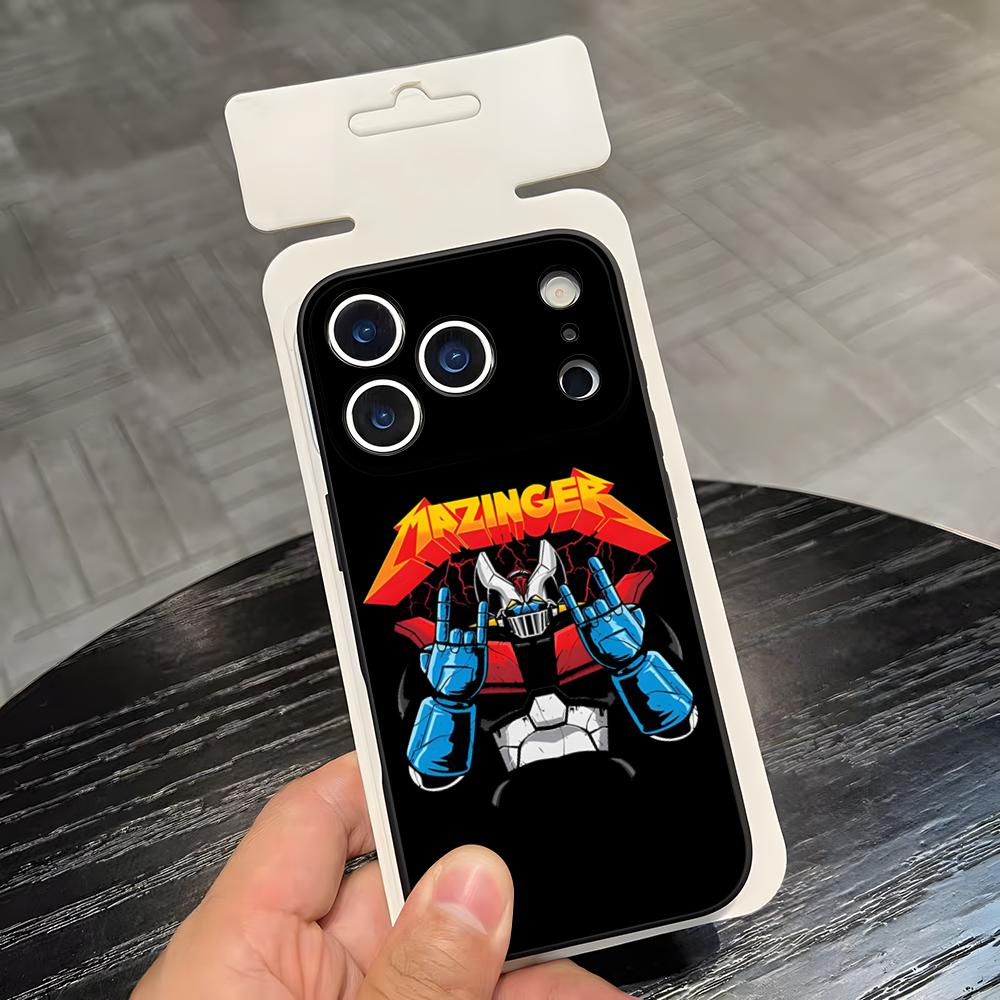 Manga Mazinger Z Anime Phone Case For IPhone 17 Air 16 E Pro Max 15 14 13 Mini 12 Pro 11 Max Plus Black Soft Shell