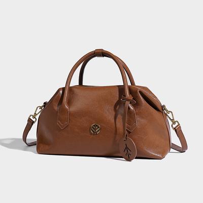 Herbst/Winter Boston Retro Schlichtes Design Tragetasche Pendler Große Kapazität Einzelne Schulter Umhängetasche
