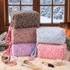 Large Capacity Plush Cosmetic Bag Leopard Print Pattern Travel Cosmetic Case  Cosmetics Storage
