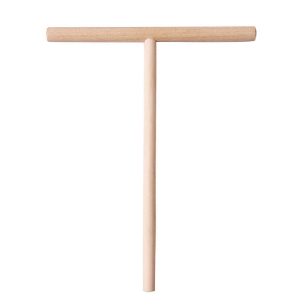2Pcs Wooden Pancake Batter Spreader Sticks Rake Round Batter Pancake Crepe Spreader Kitchen DIY Tool