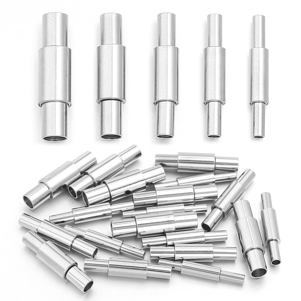 1Pc Stainless Steel Screw Clasps Leather Cord End Connector End Caps For Jewelry Making DIY Necklace Bracelet Accessories