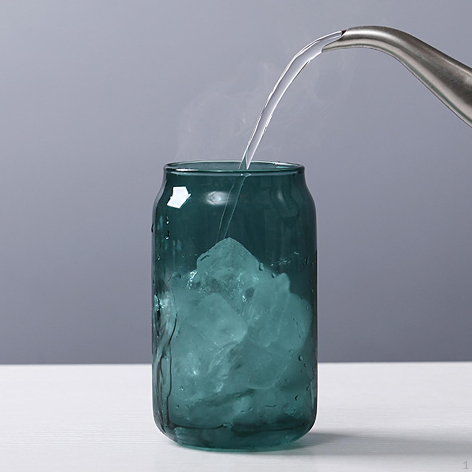 

Чашка из прозрачного стекла с многоразовой соломинкой — новая кружка большой емкости объемом 350 мл для освежающих напитков зелёный