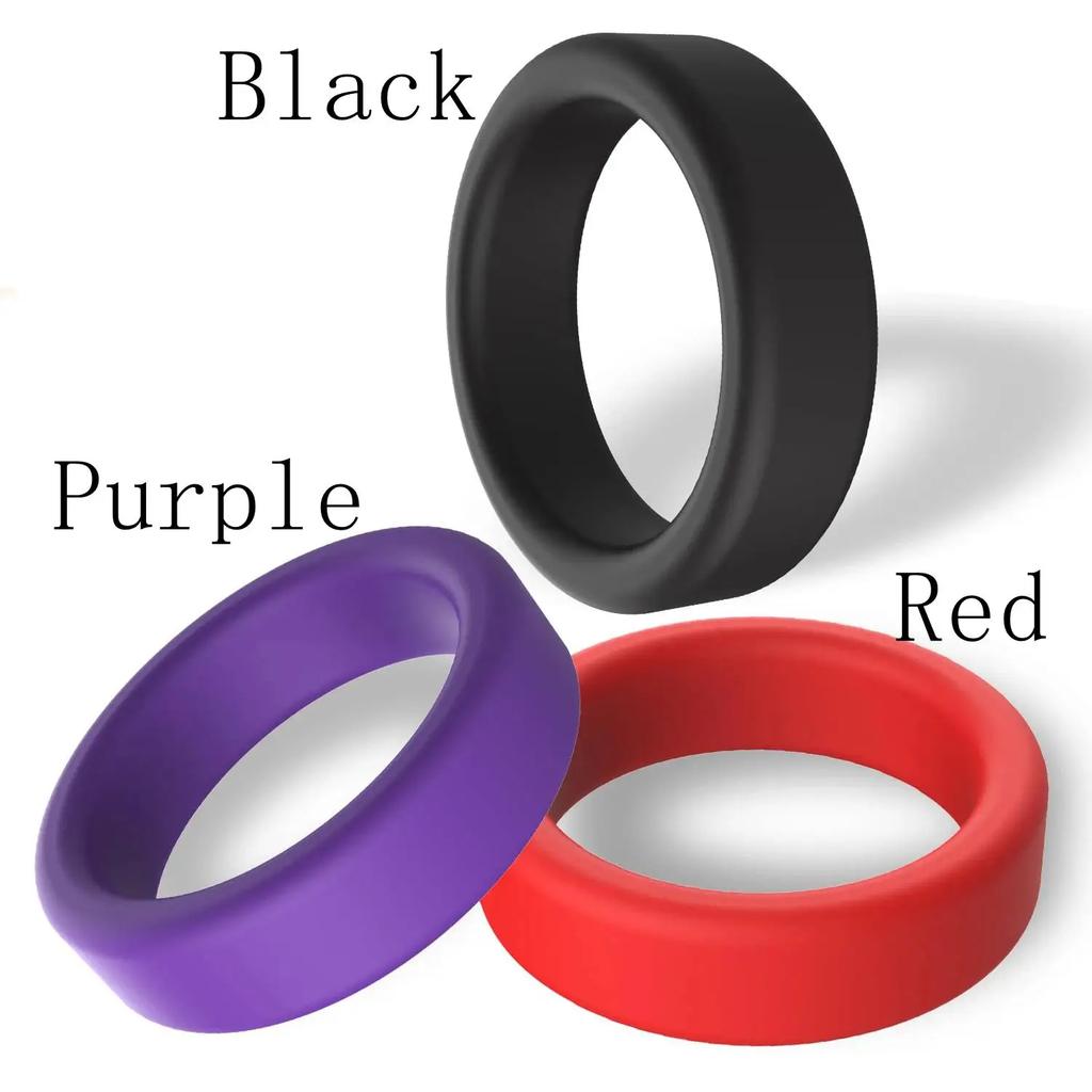3pcs/set Penis Ring Delay Ejaculation Silicone Reusable Semen Cock Rings On for Men Enlargement Sex Toys For Men Couple Rings