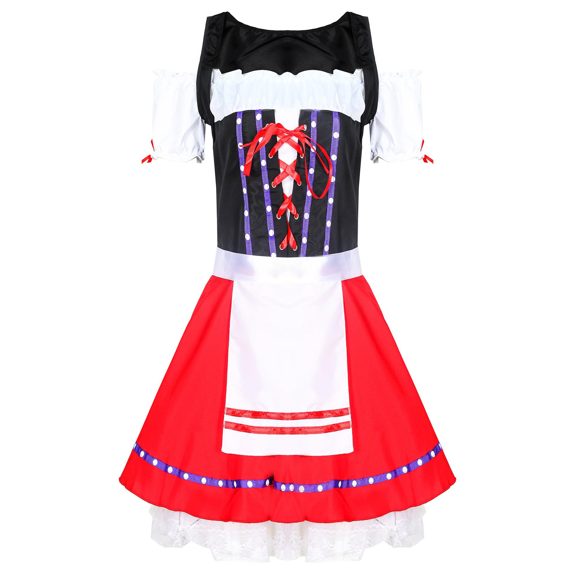 

Костюм для Октоберфеста, взрослый, женский, пивная юбка, косплей, Германия, баварская форма горничной average code