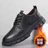 Men's Shoes Autumn New Low-top British Martin Boots 2025 Tooling Casual Leather Shoes Black Winter Cotton Shoes
