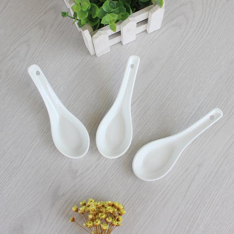 Restaurant Ceramic Soup Spoon