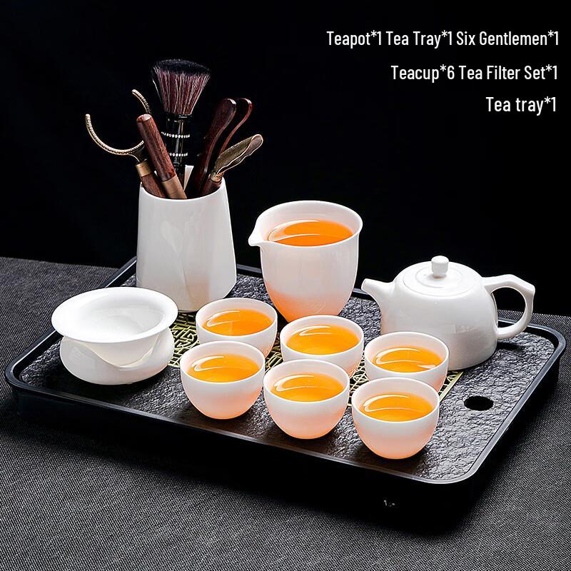 Dehua Sheep Fat Jade Kung Fu Tea Set