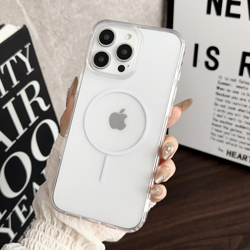 Clear Case For Magsafe Mag Safe iPhone 16E 16 E 15 Pro Max 14 Plus 13 12 11 X XS XR SE 2022 2020 8 iPhone16 16Pro 16Plus 15Pro Phone Cover Accessories